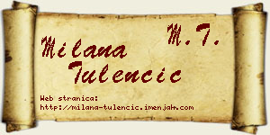 Milana Tulenčić vizit kartica